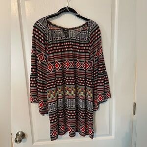 Ali Miles Multicolor Geometric Tunic